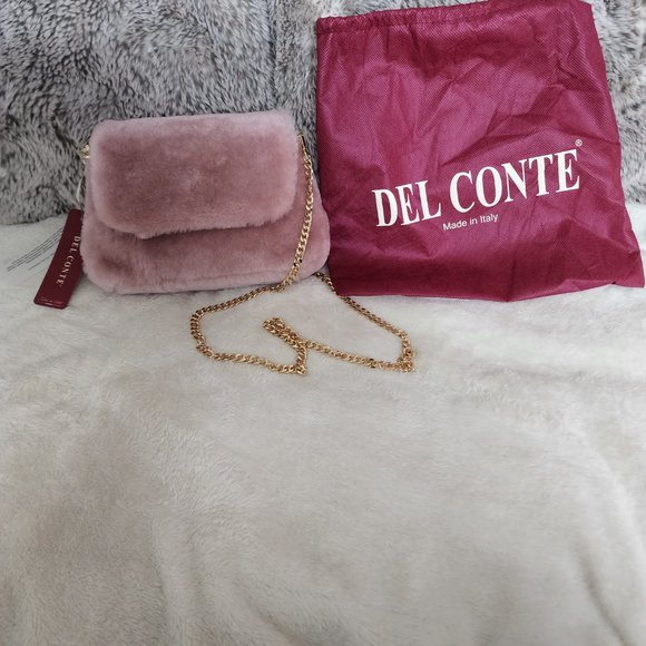 **SOLD**Italian Del Conte Leather Powder Pink Crossbody Bag (Irelia) - Picture 8 of 9